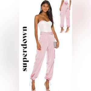 NWT REVOLVE superdown Seleste Drawstring Jogger Pant in Pink